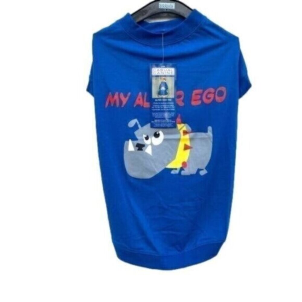 Casual Canine Alter Ego Graphic Dog Tee Shirt Size Large 20” NEW